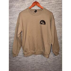 Washington Army National Guard Sweatshirt Mens Medium Tan Gildan Softstyle Crew